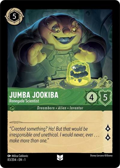 Jumba Jookiba Renegade Scientist 83/204 The First Chapter Lorcana card