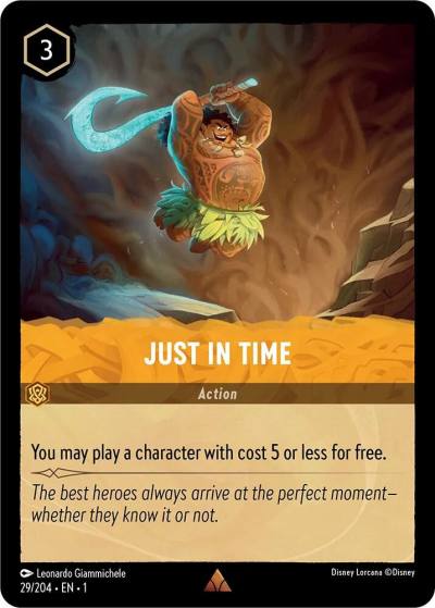 Just in Time 29/204 The First Chapter Lorcana card