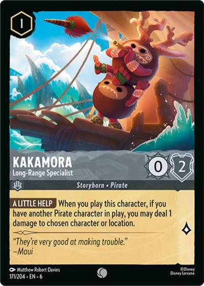 Kakamora Long Range Specialist 171/204 Azurite Sea Lorcana card