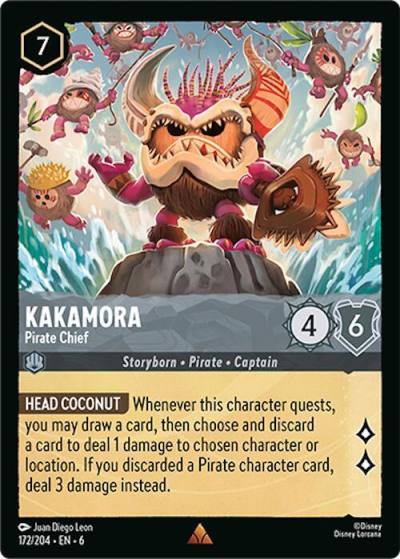 Kakamora Pirate Chief 172/204 Azurite Sea Lorcana card