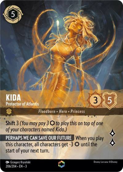 Kida Protector of Atlantis Enchanted 206/204 Into the Inklands Lorcana card