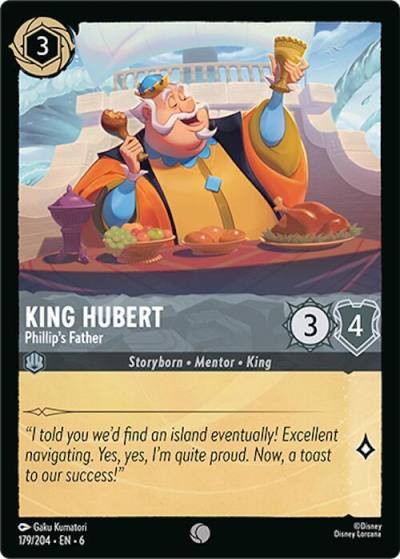 King Hubert Phillips Father 179/204 Azurite Sea Lorcana card