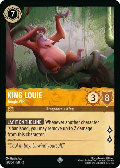 King Louie Jungle VIP 12/204 Rise of the Floodborn Lorcana card