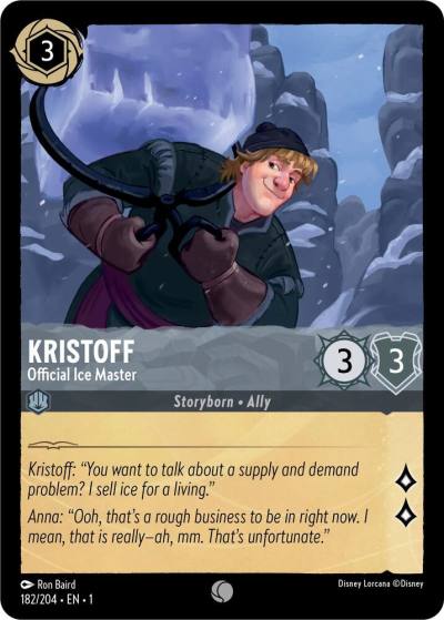 Kristoff Official Ice Master 182/204 The First Chapter Lorcana card