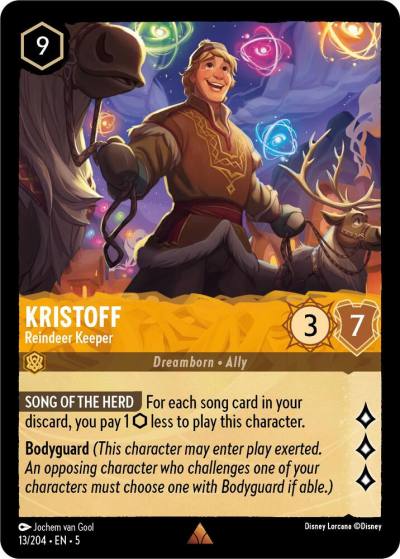 Kristoff Reindeer Keeper 13/204 Shimmering Skies Lorcana card