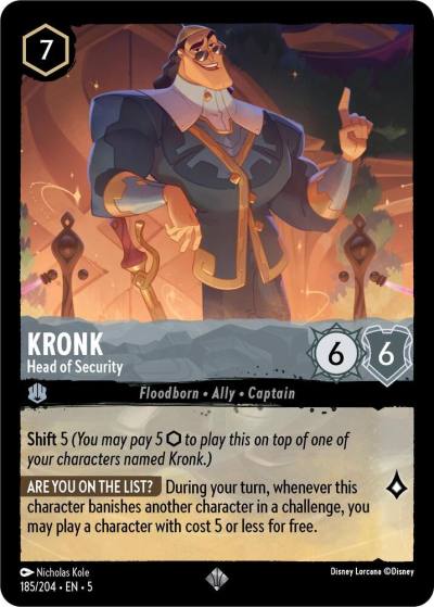 Kronk Head of Security 185/204 Shimmering Skies Lorcana card