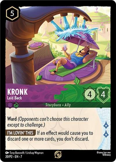 Kronk Laid Back 20 Disney Lorcana Promo Cards Lorcana card
