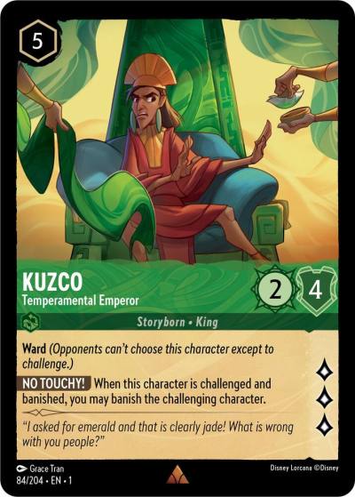 Kuzco Temperamental Emperor 84/204 The First Chapter Lorcana card