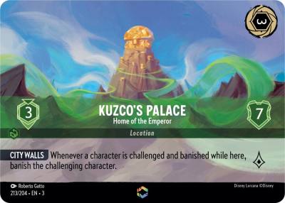 Kuzcos Palace Home of the Emperor Enchanted 213/204 Into the Inklands Lorcana card