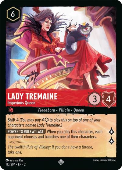Lady Tremaine Imperious Queen 110/204 Rise of the Floodborn Lorcana card