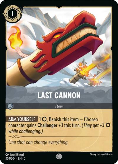 Last Cannon 202/204 Rise of the Floodborn Lorcana card