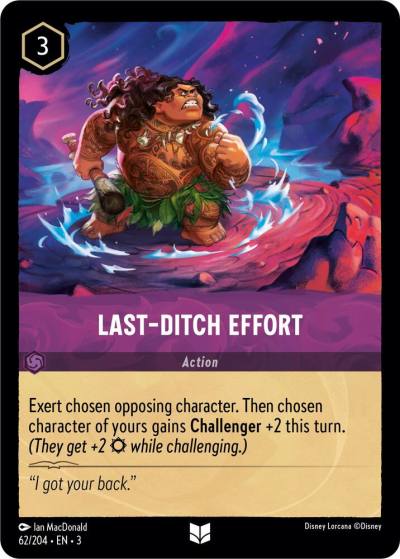 Last Ditch Effort 62/204 Into the Inklands Lorcana card
