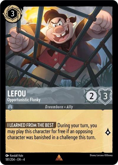 LeFou Opportunistic Flunky 181/204 Ursula's Return Lorcana card