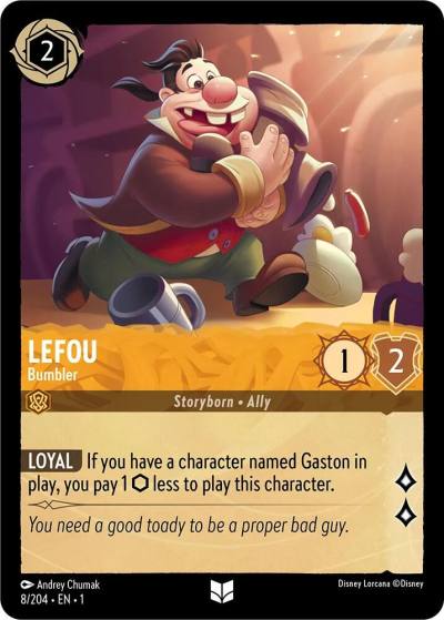 Lefou Bumbler 8/204 The First Chapter Lorcana card