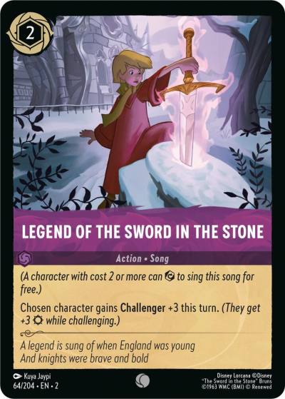 Legend of the Sword in the Stone 64/204 Rise of the Floodborn Lorcana card