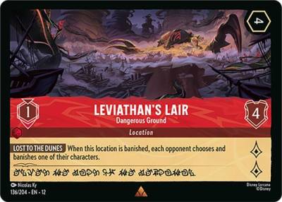 Leviathan's Lair Dangerous Ground 136/204 Wilds Unknown Lorcana card
