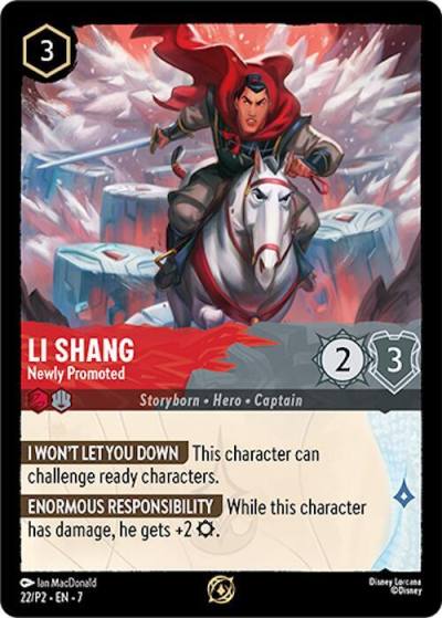 Li Shang Newly Promoted 22 Disney Lorcana Promo Cards Lorcana card