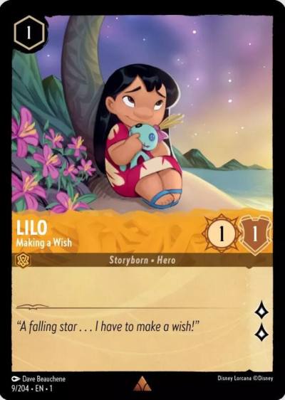 Lilo Making a Wish 9/204 The First Chapter Lorcana card