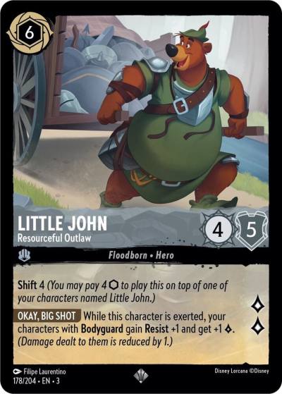 Little John Resourceful Outlaw 178/204 Into the Inklands Lorcana card