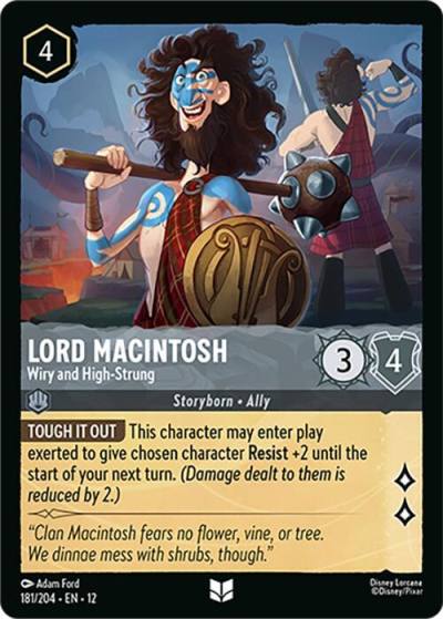 Lord Macintosh Wiry and High-Strung 181/204 Wilds Unknown Lorcana card