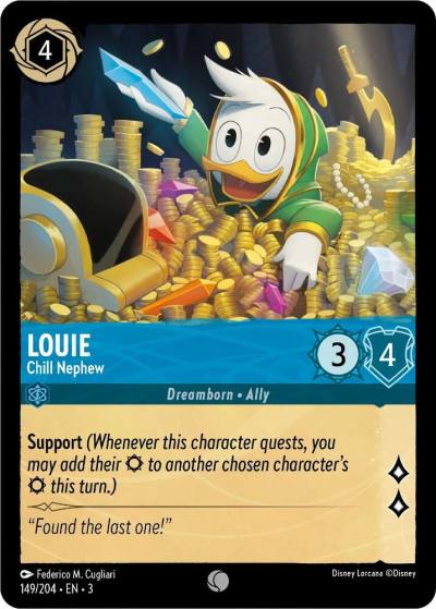 Louie Chill Nephew 149/204 Into the Inklands Lorcana card