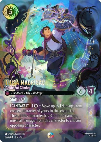 Luisa Madrigal Confident Climber (Enchanted) 227/204 Wilds Unknown Lorcana card