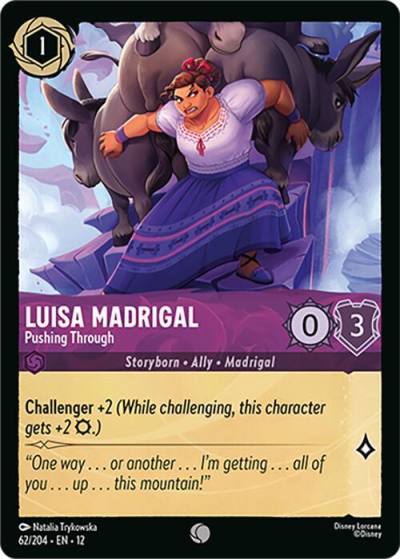 Luisa Madrigal Pushing Through 62/204 Wilds Unknown Lorcana card