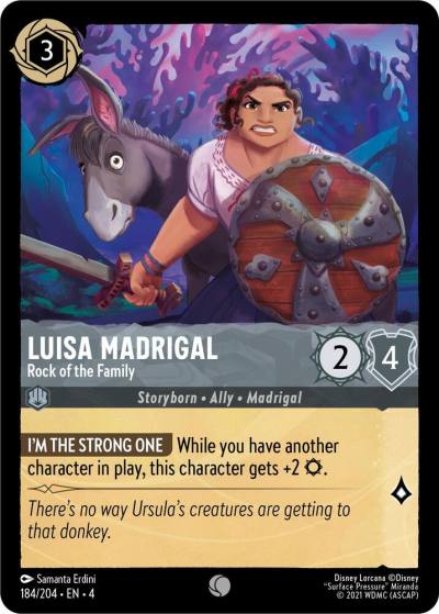 Luisa Madrigal Rock of the Family 184/204 Ursula's Return Lorcana card