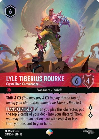 Lyle Tiberius Rourke Crystallized Commander (Epic) 214/204 Wilds Unknown Lorcana card