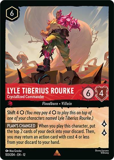 Lyle Tiberius Rourke Crystallized Commander 103/204 Wilds Unknown Lorcana card