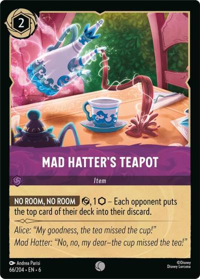Mad Hatters Teapot 66/204 Azurite Sea Lorcana card