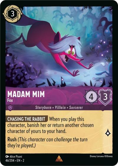 Madam Mim Fox 46/204 Rise of the Floodborn Lorcana card