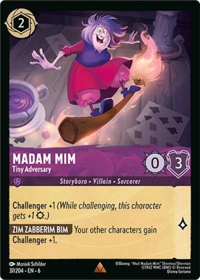 Madam Mim Tiny Adversary 37/204 Azurite Sea Lorcana card