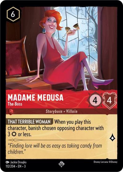 Madame Medusa The Boss 112/204 Into the Inklands Lorcana card