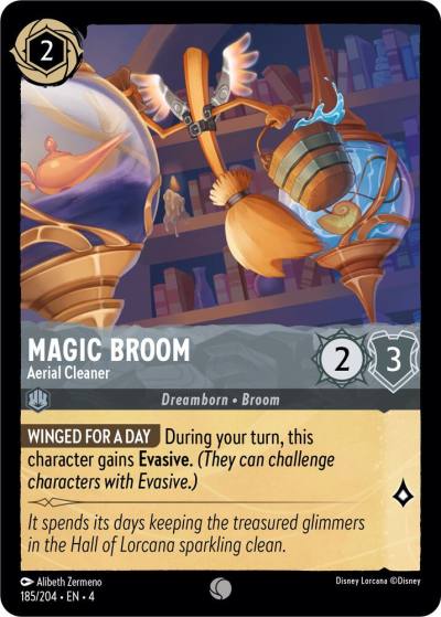 Magic Broom Aerial Cleaner 185/204 Ursula's Return Lorcana card