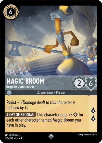 Magic Broom Brigade Commander 186/204 Ursula's Return Lorcana card