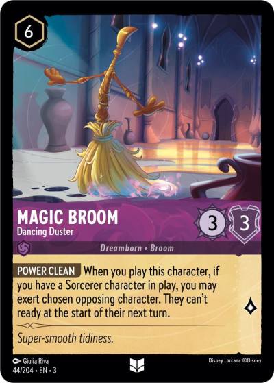 Magic Broom Dancing Duster 44/204 Into the Inklands Lorcana card