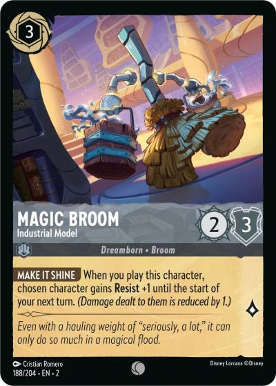 Magic Broom Industrial Model 188/204 Rise of the Floodborn Lorcana card