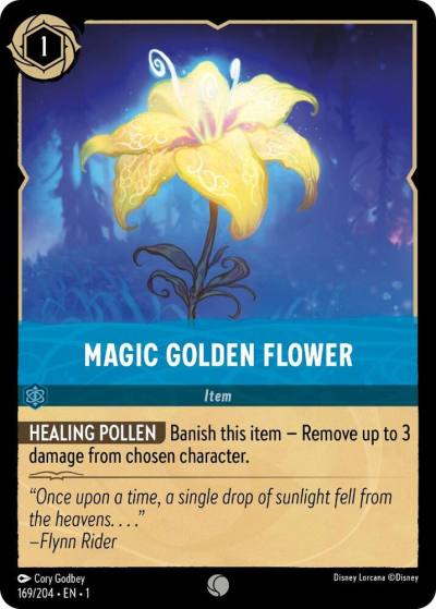 Magic Golden Flower 169/204 The First Chapter Lorcana card