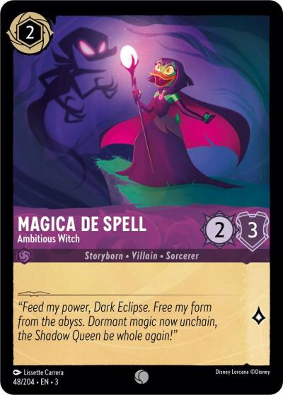 Magica De Spell Ambitious Witch 48/204 Into the Inklands Lorcana card
