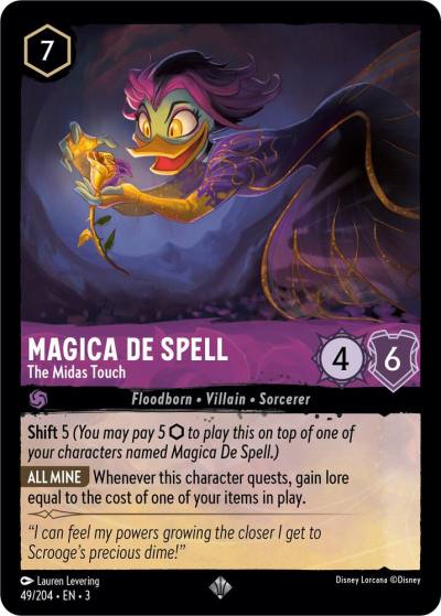 Magica De Spell The Midas Touch 49/204 Into the Inklands Lorcana card
