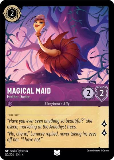 Magical Maid Feather Duster 50/204 Ursula's Return Lorcana card