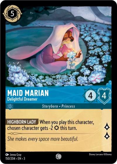 Maid Marian Delightful Dreamer 150/204 Into the Inklands Lorcana card