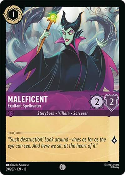 Maleficent Exultant Spellcaster 39/204 Attack of the Vine! Lorcana card