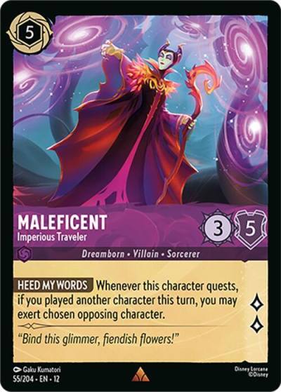Maleficent Imperious Traveler 55/204 Wilds Unknown Lorcana card
