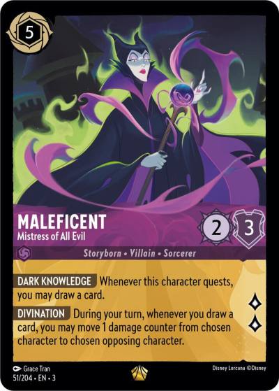 Maleficent Mistress of All Evil 51/204 Into the Inklands Lorcana card