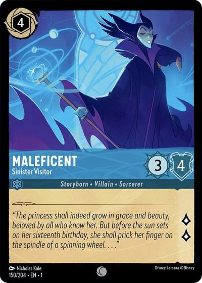 Maleficent Sinister Visitor 150/204 The First Chapter Lorcana card