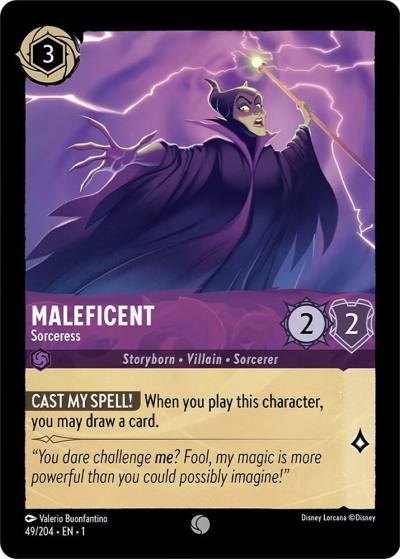 Maleficent Sorceress 49/204 The First Chapter Lorcana card