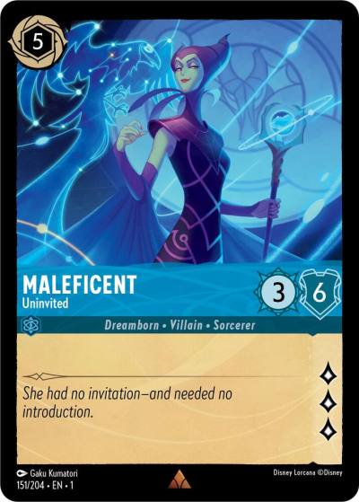 Maleficent Uninvited 151/204 The First Chapter Lorcana card