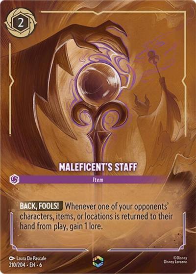 Maleficents Staff Enchanted 210/204 Azurite Sea Lorcana card